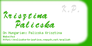 krisztina palicska business card